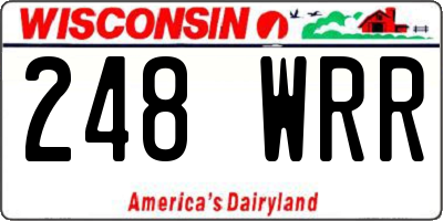 WI license plate 248WRR