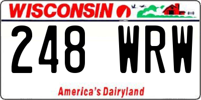 WI license plate 248WRW