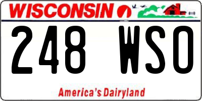 WI license plate 248WSO