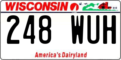 WI license plate 248WUH
