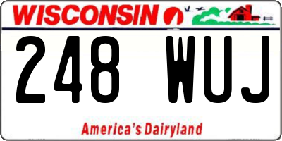 WI license plate 248WUJ