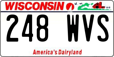 WI license plate 248WVS