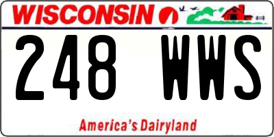 WI license plate 248WWS