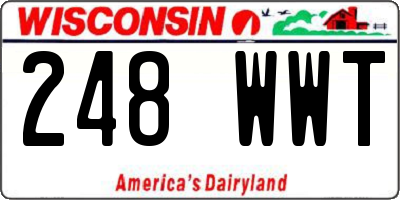 WI license plate 248WWT