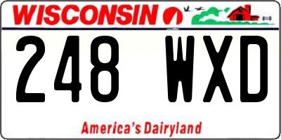 WI license plate 248WXD