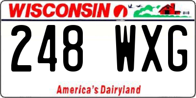 WI license plate 248WXG