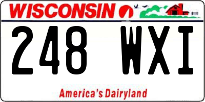 WI license plate 248WXI