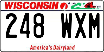 WI license plate 248WXM