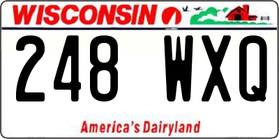 WI license plate 248WXQ