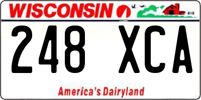 WI license plate 248XCA