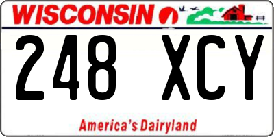 WI license plate 248XCY