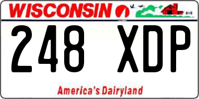 WI license plate 248XDP