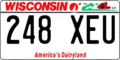 WI license plate 248XEU