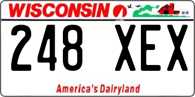 WI license plate 248XEX