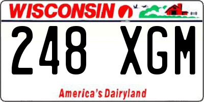 WI license plate 248XGM