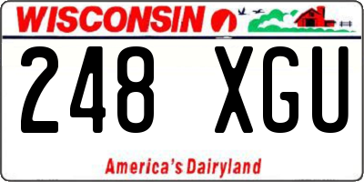 WI license plate 248XGU