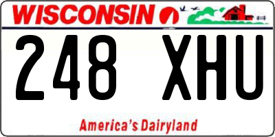 WI license plate 248XHU