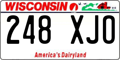 WI license plate 248XJO