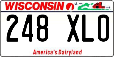 WI license plate 248XLO