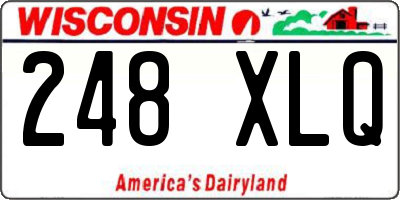 WI license plate 248XLQ