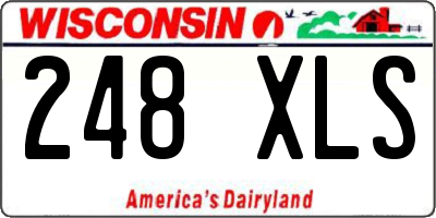 WI license plate 248XLS