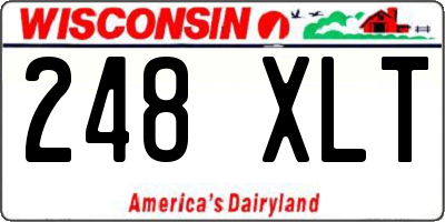 WI license plate 248XLT
