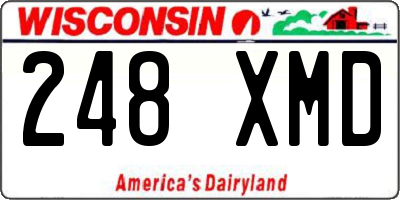 WI license plate 248XMD