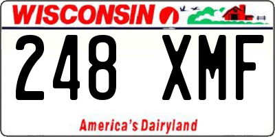 WI license plate 248XMF
