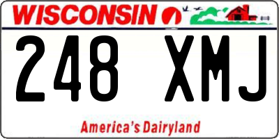 WI license plate 248XMJ
