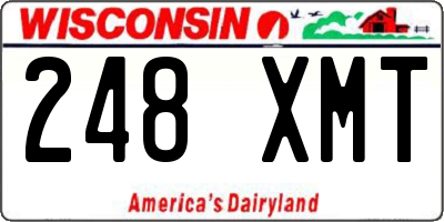 WI license plate 248XMT