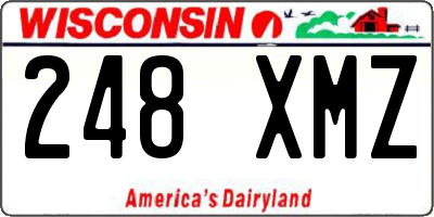 WI license plate 248XMZ