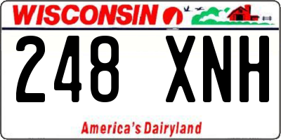 WI license plate 248XNH