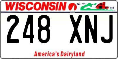 WI license plate 248XNJ