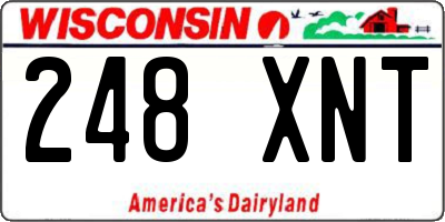 WI license plate 248XNT