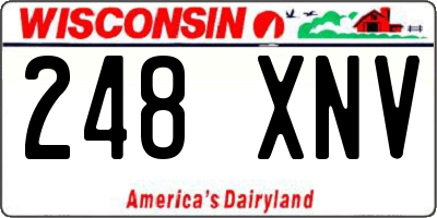 WI license plate 248XNV