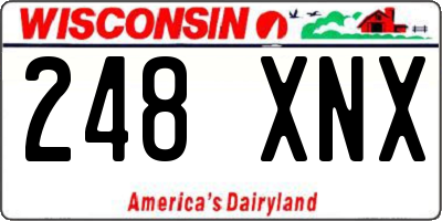 WI license plate 248XNX