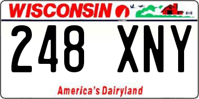WI license plate 248XNY