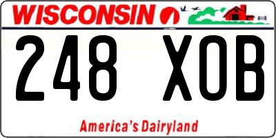 WI license plate 248XOB