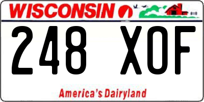 WI license plate 248XOF