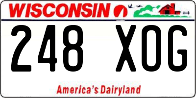 WI license plate 248XOG