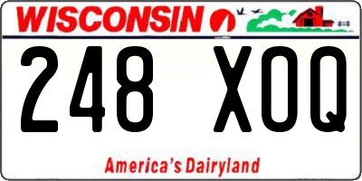 WI license plate 248XOQ