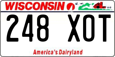 WI license plate 248XOT