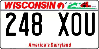 WI license plate 248XOU