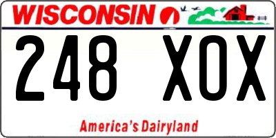 WI license plate 248XOX