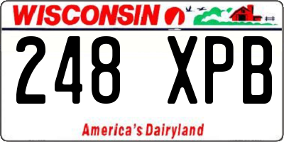 WI license plate 248XPB