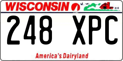 WI license plate 248XPC