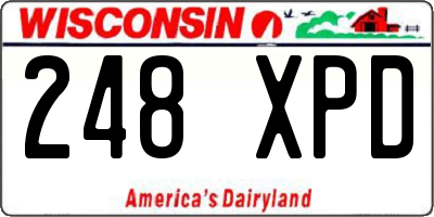 WI license plate 248XPD