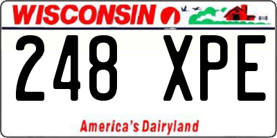 WI license plate 248XPE