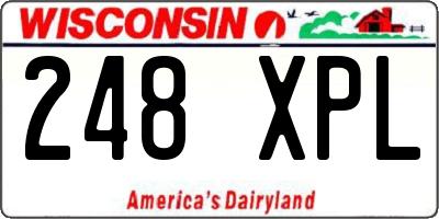 WI license plate 248XPL