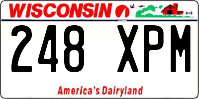 WI license plate 248XPM